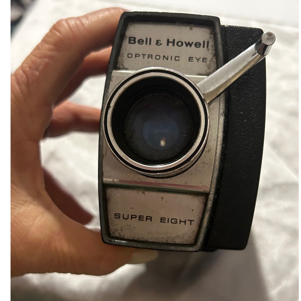 Bell & Howell Optronic Eye Super Eight Vintage Movie Camera Black Silver